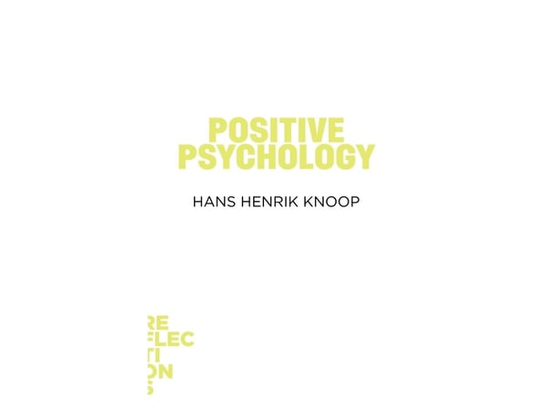 Positiv psyko-ogi | Hans Henrik Knoop | Språk: Engelsk