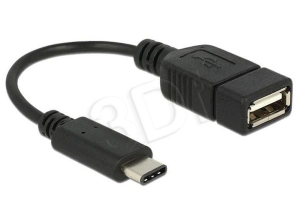 Delock - USB-adapter - USB-C (hann) til USB (hunn) - USB 2.0 - 15 cm - svart