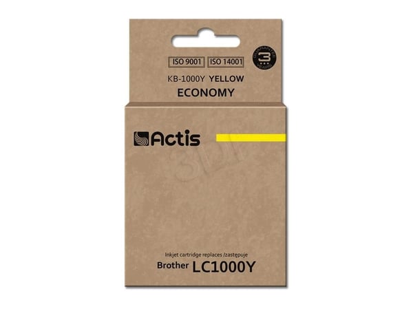Actis cartridge KB-1000Y replacement Brother LC1000Y/LC970Y Standard 36 ml - Kompatibel - Tintenpatrone, Standard utskriftsproduksjon, Fargestoffba...