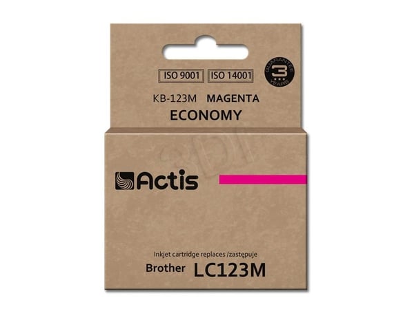 Actis KB-123M, Standard utskriftsproduksjon, Fiolblå, Fargestoffbasert blekk, 10 ml, 1 stykker, Enkeltpakke
