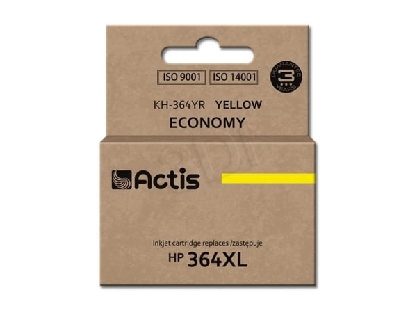 Actis KH-364YR, Standard utskriftsproduksjon, Fargestoffbasert blekk, 12 ml, 1 stykker, Enkeltpakke