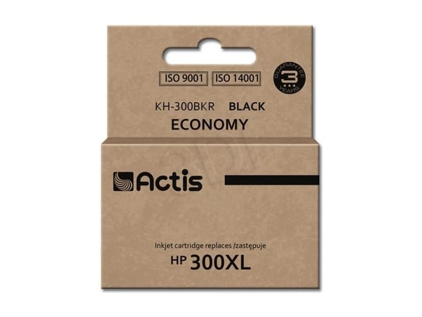 Actis KH-300BKR, Standard utskriftsproduksjon, Sort, Pigmentbasert blekk, 15 ml, 1 stykker, Enkeltpakke