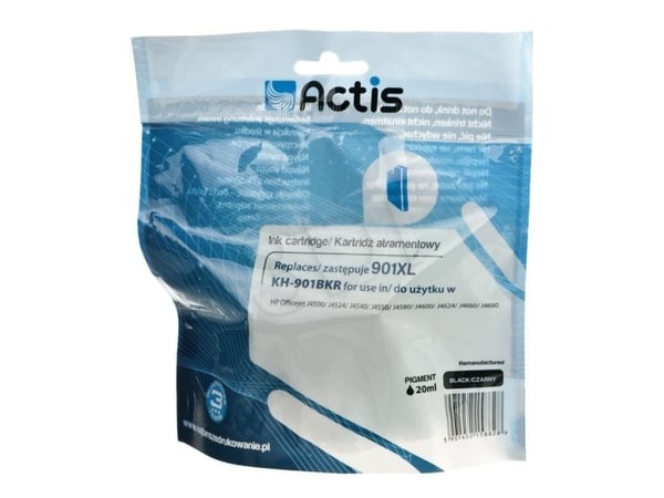 Actis KH-901BKR muste (korvaava HP 901XL CC654AE; Standard; 20 ml; musta)