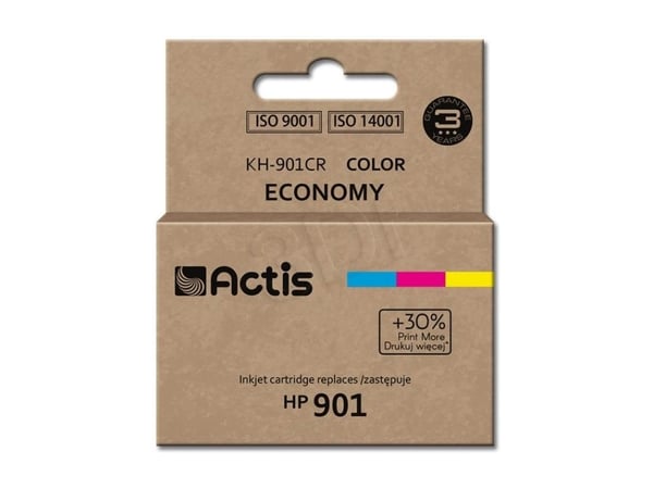Actis KH-901CR Muste (korvaava HP 901 CC656AE; Standard; 21 ml; väri)