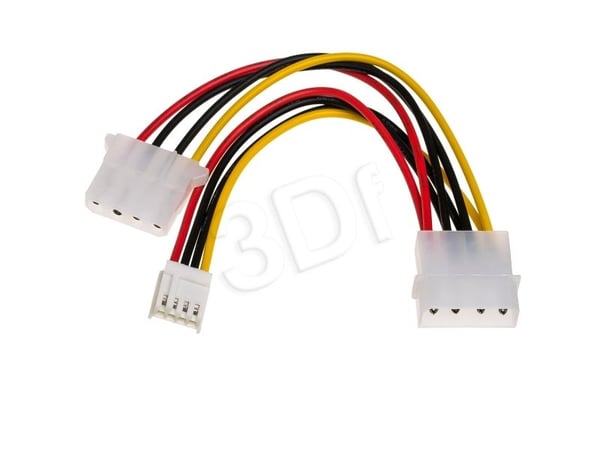 Akyga - Strømadapter - 4-pin intern strøm (hunn) til 4-pin intern strøm, 4-pin mini-strømkontakt - 15 cm