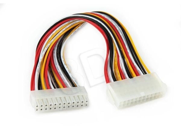 Delock - Strømforlengelseskabel - 24-pins ATX (hunn) til 24-pins ATX (hann) - 22 cm