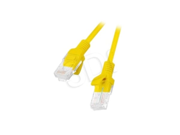 Lanberg - Koblingskabel - RJ-45 (hann) til RJ-45 (hann) - UTP - CAT 5e - uten hindringer - gul, RAL 1028