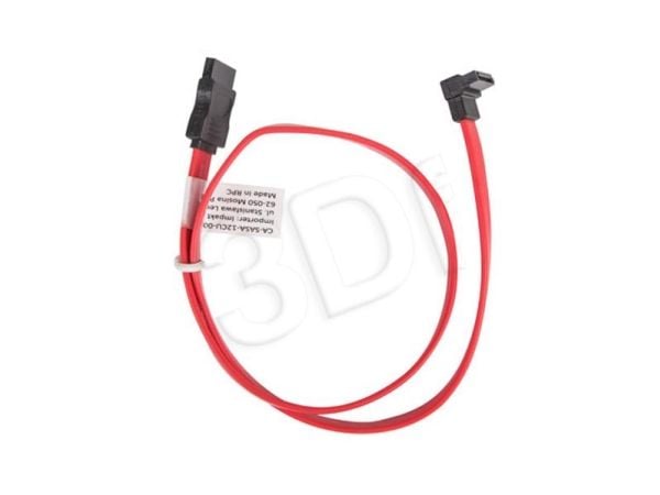 Lanberg - SATA-kabel - Serial ATA 150/300 - SATA (hann) til SATA (hann) vinklet - 50 cm - rød