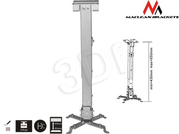 MACLEAN MC-581 Maclean MC-581 Universal takprojektor Skjermmonteringsbrakett