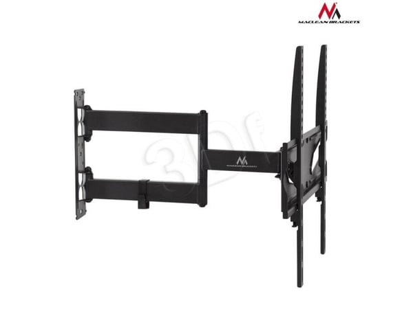 Maclean MC-711 - Konsol - stål - pulverlackerad svart - skärmstorlek: 32"-55" - väggmonterbar
