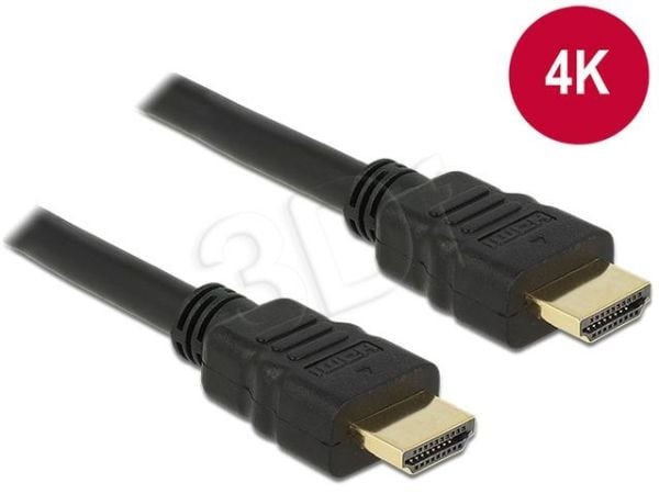 DeLock - Video/lyd/nettverkskabel - HDMI - 28 AWG - HDMI, 19-pinners (M) - HDMI, 19-pinners (M) - 1,5 m - Svart (84753)