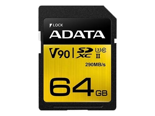 ADATA Premier ONE - Flashminneskort - 64 GB - UHS-II U3 / Class10 - SDXC UHS-II