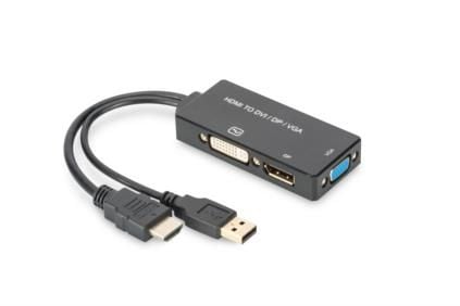 Assmann - Videotransformator - HDMI - DVI, DisplayPort, VGA - sorter