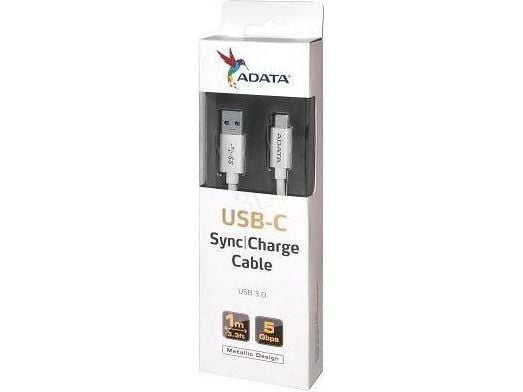 ADATA - USB-kabel - USB-type A (hann) til USB-C (hann) reversibel - USB 3.0 - 1 m - hvit