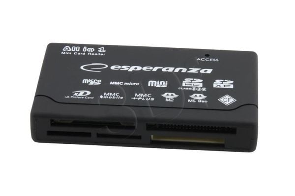 Esperanza EA119 - Kortläsare - allt-i-ett (MS, MS Duo, xD, miniSD, CF, MMCmobile, microSD, MMCplus, SDHC, MS Micro, SDXC) - USB 2.0