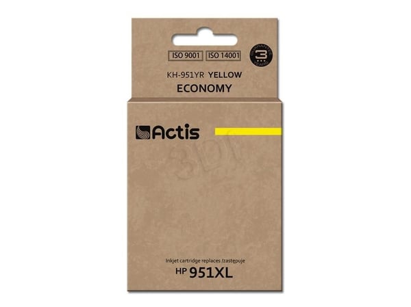 Actis KH-951YR, Standard utskriftsproduksjon, Fargestoffbasert blekk, 25 ml, 1 stykker, Enkeltpakke