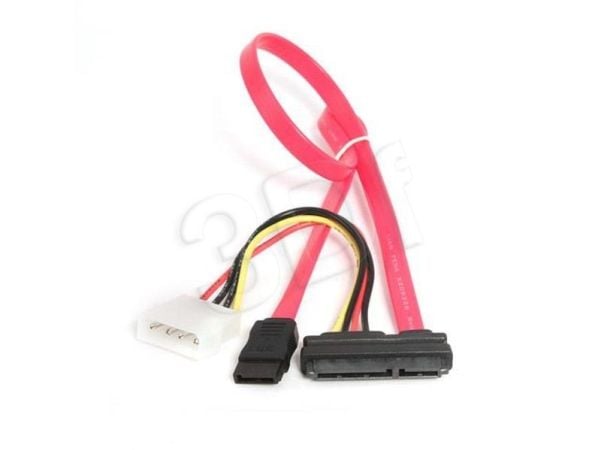 Gembird - SATA-kabel - Serial ATA 150/300/600 - SATA-kombo (hunn) til 4-pin intern strøm, SATA - 35 cm