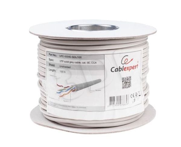 Gembird - Bulkkabel - 100 m - UTP - CAT 5e - solid - grå