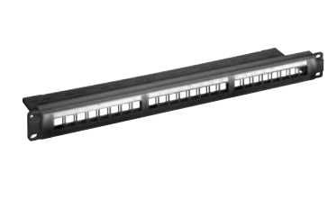 Goobay CAT Keystone Panel 24x, RJ-45, Sort