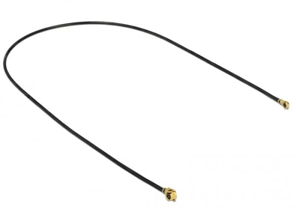 Delock - Antennekabel - MHF/U.FL hunn vinklet til MHF4/HSC hunn vinklet - 30 cm - koaksial - svart