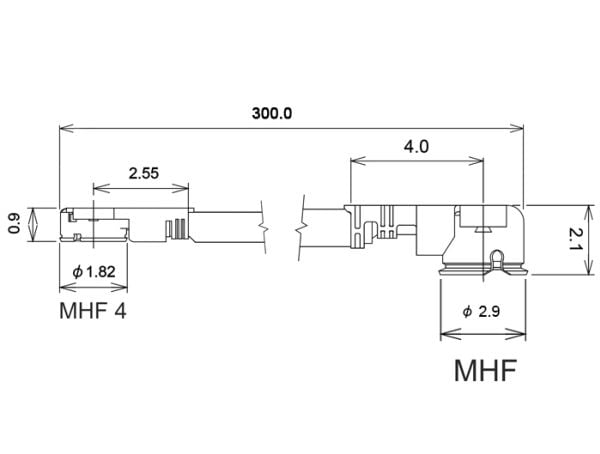 Delock - Antennekabel - MHF/U.FL hunn vinklet til MHF4/HSC hunn vinklet - 30 cm - koaksial - svart