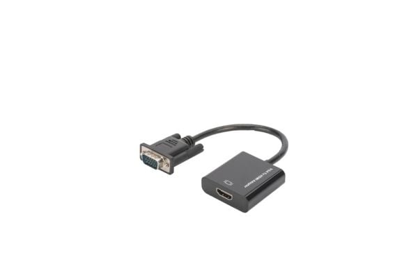 DIGITUS DA-70473 - Video adapter - HD-15 (VGA) hann til HDMI hunn - 15 cm - svart - 1080p-støtte