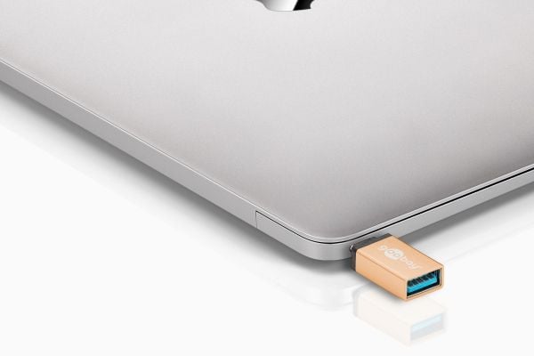 Goobay 56622, USB-C, USB-A, kultainen