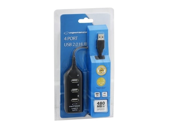 Esperanza EA116 - Hub - 4 x USB 2.0 - stasjonær