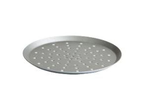Pizzapan Ø29x1.3 cm med Kant Perforeret Aluminium,stk