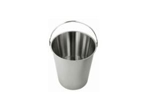 Spand 12 ltr Ø30x27 cm med Hank Rustfrit stål,stk