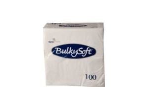 Serviet BulkySoft 40x40 cm 3-lag 1/8-falset Hvid,100 stk/pk