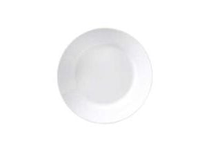 Tallerken Dyb med fane Superwhite Ø28 cm Porcelæn Hvid,6 stk/krt