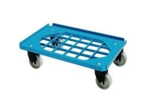 Tralle Mini Moove 60x40 cm med Gitterramme/4 hjul ABS/PP Blå,5 stk/krt