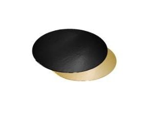 Kagepap Ø320 mm 1100 gr Sort/Guld - (karton á 100 stk.)