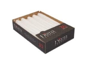 Antiklys Ø22x245 mm Brændetid 7.5 timer Hvid,30 stk/pk