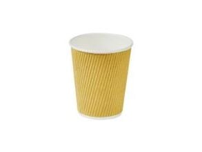 Kaffebæger Pap Ø62x60mm 10cl 3.5oz Ripple wall Til Espresso Natur,25 stk/ps - (25 stk.)