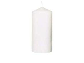 Bloklys Ø60x130 mm Brændetid 30 timer Hvid,stk