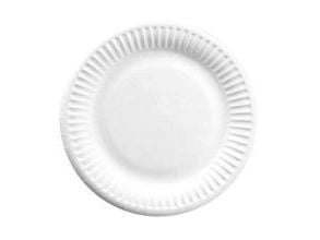 Paptallerken Catersource Ø15cm Bionedbrydelig Hvid,20 pk x 100 stk/krt