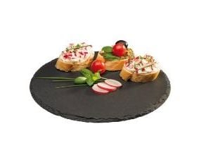 Tarjoilulautanen Ø28 cm Luonnon liuskekivi,12 kpl/krt