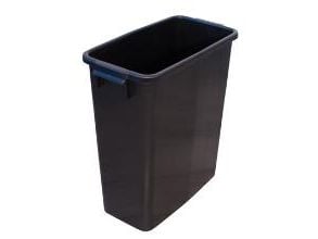 Affaldsbeholder 60 ltr. 56x28x60 cm sort plast - Ikke fødevaregodkendt