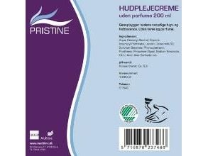 Hudcreme Pristine Svanemærket uden Parfume/Parabener 25% fedt 200 ml,200 ml/tub