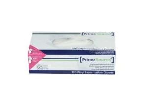 Engångshandske Prime Source storlek S utan pulver Vinyl AQL 1.5 vit m/100 st - (kartong med 10 förpackningar)