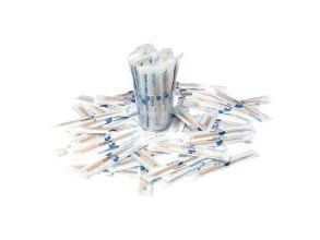 Tandstickor 65 mm trekantiga, enskilt pack i klar vit folie Multiline, 3000 st/krt