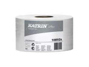 Toalettpapper Katrin Plus 2-lagigt Ø18 cm 160 m vitt - (kartong med 12 rullar)