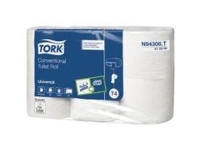 Toiletpapir, Tork, Universal, T4, 2 lag ubleget x 38.25m, kasse a 42 ruller FSC Recycled Credit