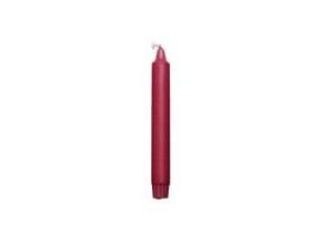Kronelys Ø23x200 mm Brændetid 8 timer Overdryppede Stearin Bordeaux,30 stk/pk