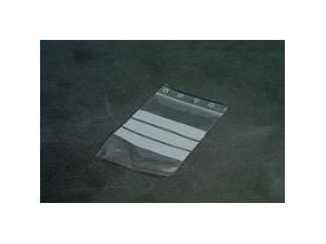 Dragkedjepåse 80x120 mm 50 my med skrivfält LDPE m/100 st - (kartong med 10 förpackningar)