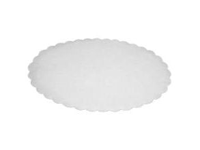 Fatpapper 19x29 cm oval präglad vit, 500 st/fp