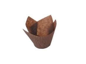 Muffinsform Tulipan Ø50x95 mm Brun,10 pk x 100 stk/krt