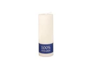 Bloklys Ø70x200 mm Brændetid 66 timer Ren Stearin Hvid,6 stk/krt